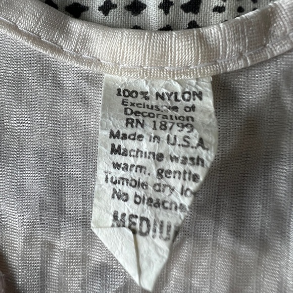 Vintage Women’s Striped Lace Pink Feminine Nightgown Sleepwear Dress M - Picture 3 of 9